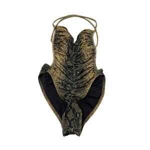 Norma Kamali Butterfly Mio Bodysuit in Python